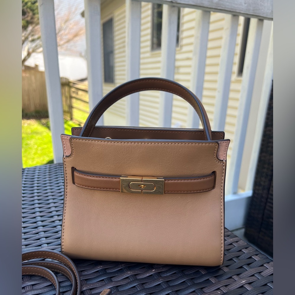 Tory Burch Women's Lee Radziwill Petite Double Handbag - Tiramisu